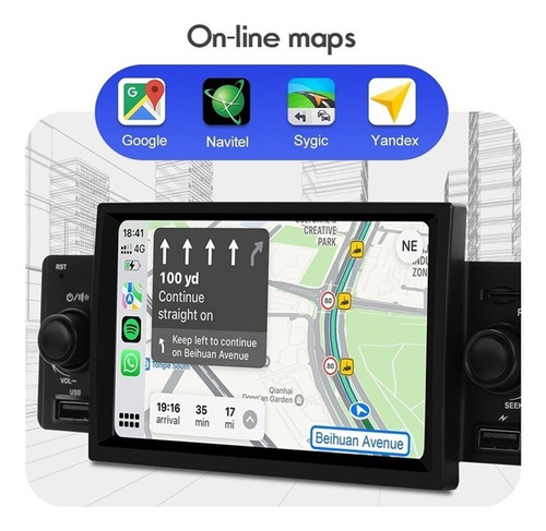 1 Din Auto Estreo Universal Radio Android 10 Carplay Wifi Foto 5