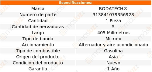 (1) Banda Accesorios Micro-v Alt, A/a Sky 2.0l 4 Cil 07/10 Foto 2