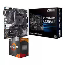 Kit Placa Mãe Asus Prime A520m-e Amd Ryzen 5 5600g Vega 7