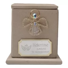 Pequeña Urna Funeraria De Mármol Con Placa Personalizada