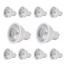 Pack 10 Ampolletas Led Gu10 7w 38° Luz Cálida / Fría 