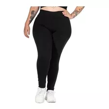 Calça Leg Plus Size Básica Suplex Preta Legue G1 G2 G3 Lisa