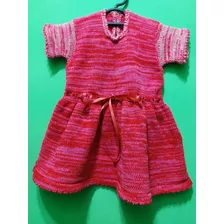 Vestido Para Bebé Beba De 0 A 3 Meses. Hilo Doble Elástico. 