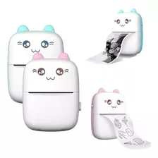 Mini Impressora De Bolso Térmica Bluetooth Criança Gatinho Cor Rosa