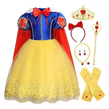 Henzworld Vestido De Niñas Pequeñas Disfraz De Princesa Capa