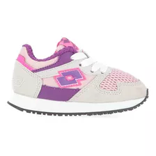 Zapatillas Lotto Runner Plus 95ii En Gris Y Violeta