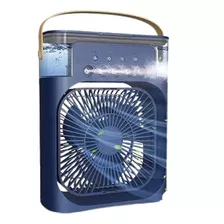 Ventilador Portátil De Mesa Mini Ar Condicionado Umidificado Cor Azul