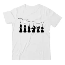 Camiseta Algodão Games - Jogo Xadrez (analogia)