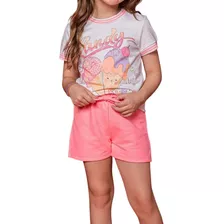 Conjunto Infantil Meninas Kukiê Blusa E Shorts Rosa - 67580