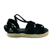 Sandalias Mujer De Cuero Verano Urbanas Yute Plataforma 