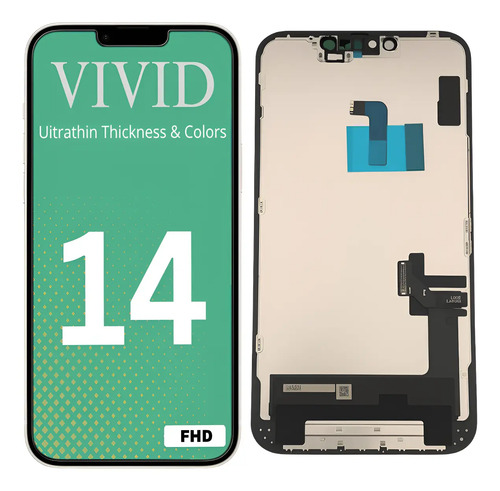 Apple Tela iPhone 14 Vivid Fhd Display + Pelicula