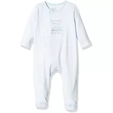 Little Me Baby Boys' Thank Heavens Footie, Blanco/lt. Azul,