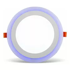 Plafón Led Sobrepuesto 12+4w Doble Blanco Y Azul