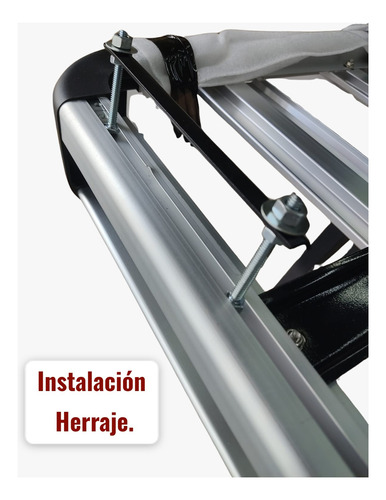 Kit Barras Aluminio + Canasta 4x4 Hyundai Santa Fe + Red 1x1 Foto 5