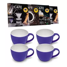 Colección Mundo Café Set Tazones De Porcelana X4 Volf