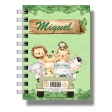 Caderneta De Vacinação Safari Personalizada Capa Dura 