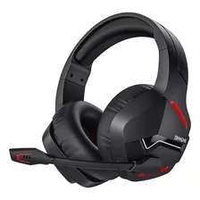 Audífonos Gamer Inalámbricos Binnune Bw01 Negro Y Rojo