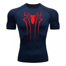 Camisa Esportiva Masculina Homem Aranha Manga Curta