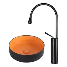 Torneira Para Banheiro Lavabo Pia Monocomando Misturador Bica Alta De Mesa Luxo Preto