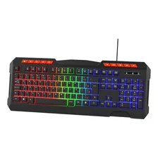 Teclado Gamer Semimecânico Led Rgb Usb Pc Ps4 Xbox Iluminado