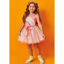 Conjunto Infantil Menina 3 Peças Arco/tule Multicor Kukiê