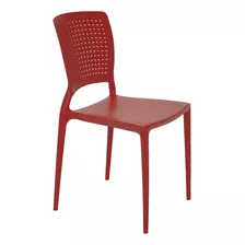 Silla Tramontina Safira En Polipropileno Rojo Apilable