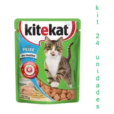 Kit 24 Sachê Para Gato Kitekat Peixe Ao Molho 70g