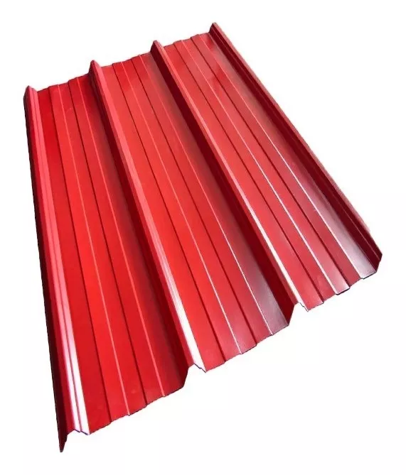 Aluzinc Trapezoidal 1.05x5.15 0.28 Y 0.30 Color Rojo