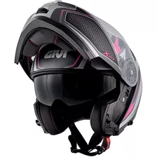 Capacete Givi X21 Shiver Prata/ Fuchsia