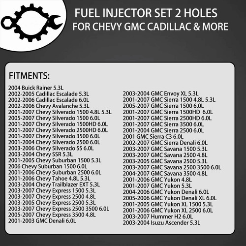 Inyector De Gasolina 4.8 5.3 6.0 Sierra Savan Silverado Foto 9