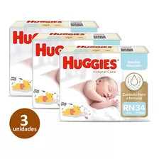 Kit Fralda Huggies Natural Care Rn - 102 Fraldas