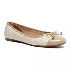 Sapatilha Arezzo Classic Off-white E Nude 