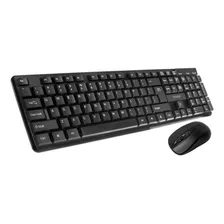 Kit De Teclado Y Mouse Inalámbrico Noga S5500 Español De Color Negro