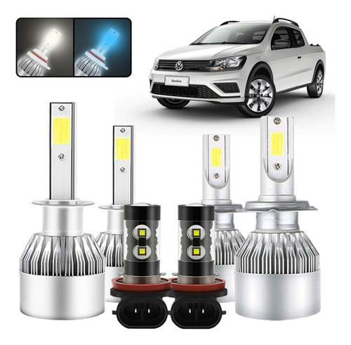 15000lm 4 Lados H7 Faros Led Luz Alta Y Baja Para Volkswagen Volkswagen Saveiro