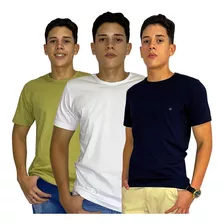 Kit 3 Camisetas Básicas Masculinas Mioche Menswear T-shirt