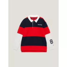 Polo Varsity Multicolor De Manga Larga Tommy Hilfiger Niño