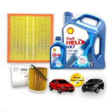 Kit Service 5 Aceite Shell Hx7 + Filtros Cronos Argo 1.8 16v