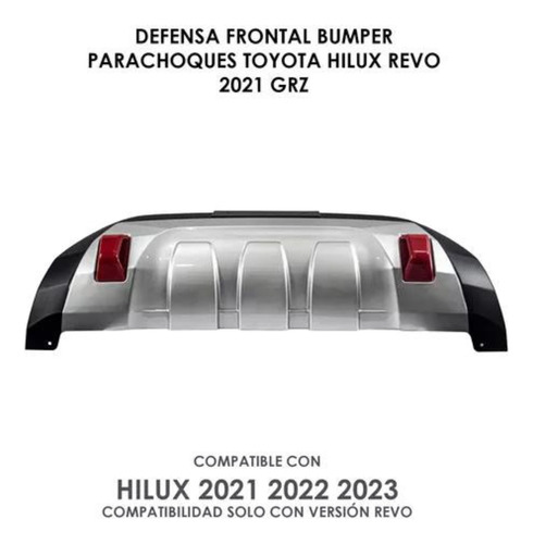 Defensa Frontal Bumper Toyota Hilux Revo 2021 Gr Foto 3