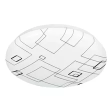 Plafón Redondo Decorativo Cuadros 8 W Led Volteck 43176