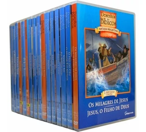 Desenhos Bíblicos Coleção Completa Com 18 Dvds