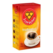 Café Torrado E Moído A Vácuo Tradicional 3 Corações - 500g