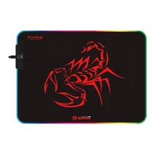 Mouse Pad Gamer Marvo Mg08 De Tela Scorpion 250mm X 350mm X 3mm Negro/rojo