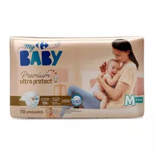 Fralda Carrefour My Baby M Soft Protect 70 Unidades