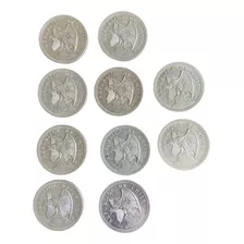 10 Monedas De 1 Peso 1933 Lote 3