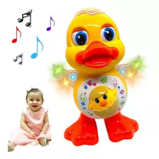 Patinho Dançante Musical Infantil Som E Luz Duck Mexe Olho Cor Amarelo