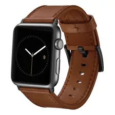 Correa De Cuero Platinum Para Apple Watch 1 2 3 42mm Papaya