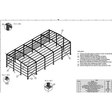 Projeto De Galpão Em Estrutura Metálica 15 X 30 Metros