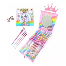 Maleta De Maquillaje Infantil The Queen + Set De Brochas