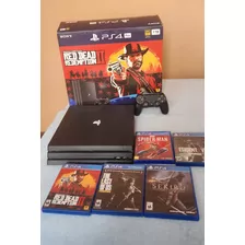 Playstation 4 Pro 1 Tb Red Dead Redemption 2 (poco Uso)