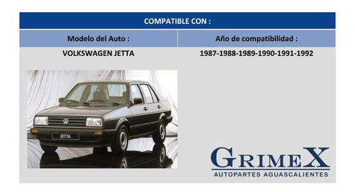 Faro Volkswagen Jetta 1987-1988-1989-1990-1991-1992 Tyc Ore Foto 8